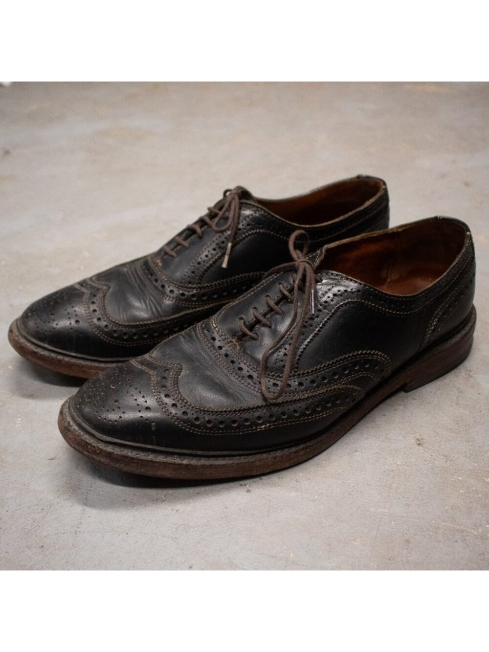Allen Edmonds Men's McTavish Oxford Wingtip Leather Dress Shoes 9,5 D Brown